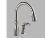 Delta 955 SS DST Victorian Stainless Single Handle Pull Down Kitchen Faucet