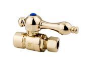 Straight Stop with 1 2 Sweat x 3 8 OD Compression in Polished Brass by Kingston Brass