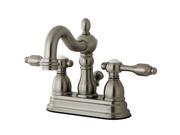 Kingston Brass KS1608TAL 4in Centerset Lavatory Faucet with Brass Pop Up SN