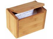 Lipper International 8814 Bamboo Recipe Box