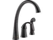 Delta 4380 RB DST Pilar Waterfall Single Handle Side Sprayer Kitchen Faucet in V