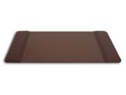 P3402 25.5 x 17.25 Desk Pad Chocolate Brown Leather w Brown Felt Bottom