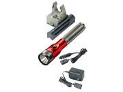 75612 Stinger LED Rechargeable Flashlight with PiggyBack Charger Red