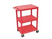 Luxor Rdstc222Rd Red Red 3 Sm Tub Cart
