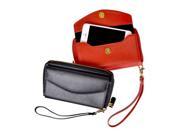 Royce Leather 161 RED 2 Saffiano Slim Cellphone Wallet