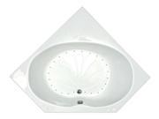 Atlantis Tubs 6060EAL Eclipse 60 x 60 x 23 Inch Corner Air Jetted Bathtub