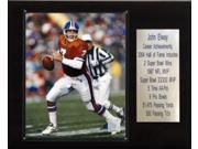 C and I Collectables 1215ELWAYST NFL John Elway Denver Broncos Career Stat Plaqu