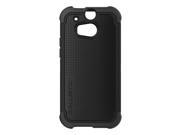 Black Ballistic Shell Impact Rugged Protector Shock Silicone Case for HTC One 2