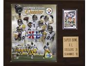 C and I Collectables 1215SB40 NFL Steelers Super Bowl XL Champions Plaque