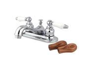 Kingston Brass KB601B Two Handle 4 Centerset Lavatory Faucet with Retail Pop up