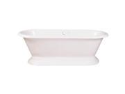 Kingston Brass VCTND723224 72 inches Cast Iron Double Ended Pedestal Bathtub wit
