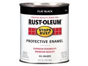 Rustoleum 7776 502 Protective Enamel Oil Based Paint Flat Black 1 Quart