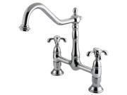 Kingston Brass KS1171TX Double Handle 8 Centerset Kitchen Faucet without Spraye