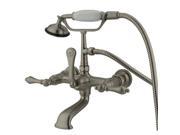 Kingston Brass Cc551T8 Clawfoot Tub Filler With Hand Shower Brushed Nickel Finish