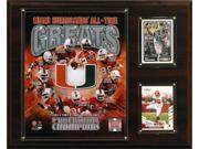 C and I Collectables 1215MIAMIGREAT NCAA Football Miami Hurricanes All Time Grea