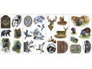 RoomMates RMK1071SCS Wildlife Medley Peel and Stick Wall Decals