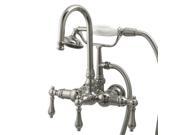 Kingston Brass CC8T1 Wall Mount Clawfoot Tub Filler with Hand Shower