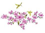 Pink Flowering Vine Peel and Stick Wall Decals
