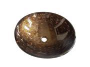 Kingston Brass EVSPFB1 Fauceture Bologna Round Amber Bronze Glass Vessel Sink