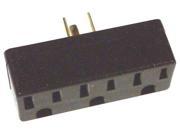 Leviton 005 00697 000 Brown Triple Tap Plug In Outlet Adapter
