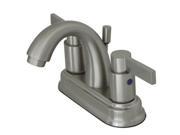 Kingston Brass KB8618NDL NUVO FUSION High Rise J Spout Lavatory Faucet With Bras