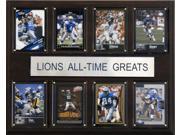 C and I Collectables 1215ATGLION NFL Detroit Lions All Time Greats Plaque