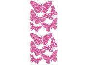 RoomMates RMK1325SLG Flocked Butterfly Peel and Stick Wall Decals