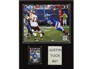 C and I Collectables 1215TUCK NFL Justin Tuck New York Giants Player Plaque