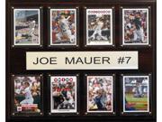 C and I Collectables 1215JOEMAUER8C MLB Joe Mauer Minnesota Twins 8 Card Plaque