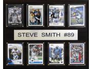 C and I Collectables 1215STSMITH8C NFL Steve Smith Carolina Panthers 8 Card Plaq