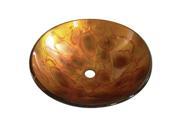 Kingston Brass EVSPFB3 Fauceture Firenze Round Amber Bronze Glass Vessel Sink