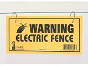 Dare Products Electric Fence Warning Sign 3 Yellow 1614 3