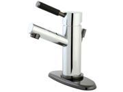 Kingston Brass NS8423DL Water Onyx single lever lavatory faucet with brass pop u