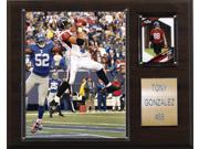 C and I Collectables 1215TGONZO NFL Tony Gonzalez Atlanta Falcons Player Plaque