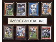 C and I Collectables 1215BSAND8C NFL Barry Sanders Detroit Lions 8 Card Plaque