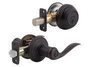 Kwikset Venetian Bronze SmartKey Single Cylinder Tustin Entry Leve Deadbolt Co