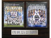 C and I Collectables 1620NYGSB2 NFL New York Giants Super Bowl 42 and 46 Champio