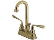 Kingston Brass KB3612ZL Two Handle 4 Centerset Lavatory Faucet with Retail Pop