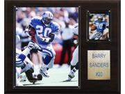 C and I Collectables 1215BSANDERS NFL Barry Sanders Detroit Lions Player Plaque