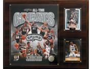 C and I Collectables 1215SPURSGR NBA San Antonio Spurs All Time Great Photo Plaq