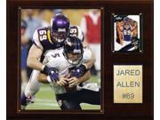 C and I Collectables 1215JALLEN NFL Jared Allen Minnesota Vikings Player Plaque