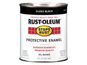Rustoleum 7779 504 Protective Enamel Oil Based Paint High Gloss Black 1 Quart