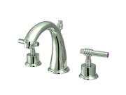 Kingston Brass KS2961ML Two Handle 8 to 16 Widespread Lavatory Faucet with Bra
