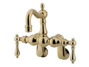 HERITAGE LEG TUB FILLER PVD 3 3 8 TO 9 Polished Brass Finish