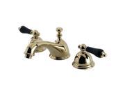 Kingston Brass KS3962PKL Restoration Onyx Widespread Lavatory Faucet With Black