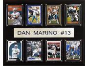 C and I Collectables 1215MARINO8C NFL Dan Marino Miami Dolphins 8 Card Plaque