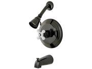 Kingston Brass NB3630PX Water Onyx Pressure Balanced Tub Shower Faucet with Po