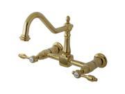 Kingston Brass KS1242TAL Tudor 8 Center Kitchen Faucet Without Sprayer