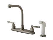 Kingston Brass KB8758NFL NUWAVE FRENCH 8in Centerset High Arch Kitchen Faucet wi