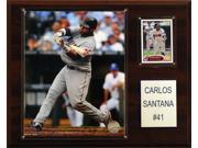 C and I Collectables 1215CSANTANA MLB Carlos Santana Cleveland Indians Player Pl